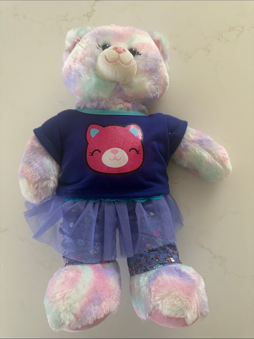 Build-A-Bear Pastel swirl
Rainbow Kitty Cat Plush with outfit